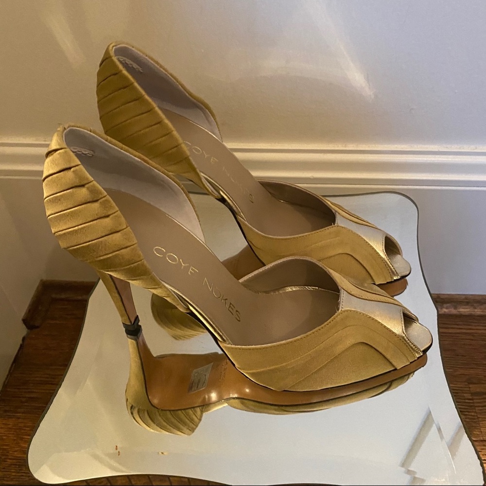 Coye Nokes Gold  D’orsay Pumps two sizes